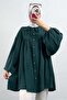Collared Lace-Up Tunic 0083 - Emerald Green
