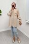 Double-Capped Long Tunic 2277 - Beige - 2