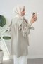 Shoulder Ruffle Detailed Tunic 2044 - Dark Beige - 5