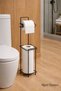 Square Black Pedestal Toilet Paper Holder Stand, Wc Paper Holder, Wc Paper Hanger Stand - 2