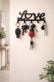 Metal 20 cm | |   Black Love Written Decorative Hanging Rack with Text, Metal Key Holder, Door Entryway Hanger |   Key Hanger Wall Key Holder Rack Key Organizer Entrance Hall Decoration Key Collector