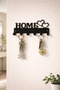 Black Metal Key Ring Home Double Heart Decorative Hanging Rack with Text Organizer Wall Hanger | |   Key Hanger Wall Key Holder Rack Key Organizer Entrance Hall Decoration Doorway Key Collector - 4