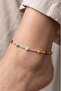 Ysx Brass 22 Cm+5 cm Colorful Evil Eye Anklet Non-Tarnishing Women's Colorful Anklet - 2