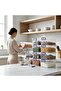 Set of 10 15 Liter (15X10) Horizontal Food Storage Containers with Plastic Lock-Lids Kitchen Interior-Exterior Organizer - 3