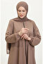 Zippered double mevlana abaya 2029-05 mink - 5