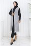 Simple Long Flowing Seasonal Lycra Vest Women's Vest Large Size Vest 8762-01 Gray - 3