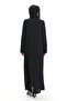 Large Size Metal Bead Zippered Ferace 6148-01 Black - 6
