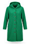 Hooded Buttoned Winter Cap 2251-03 Green - 5