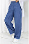 Tensel Fabric Elastic Waist Jeans 5827-02 Blue - 4