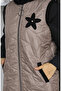 Hooded zippered quilted vest 5108-01 mink - 4