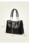 4 Compartment Women's Shoulder Bag with Gold Accessories - Crossbody Strap - 2