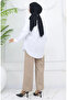 Wide Leg Trousers 4001-04 Milky Coffee - 5