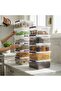 Set of 12 20 Liter (20X12) Horizontal Food Storage Containers with Plastic Locking Lids Kitchen Interior-Exterior Organizer
