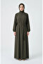 حزام مطاطي بتفاصيل أزرار وحزام مرن Ferace 2212-01 كاكي - 4