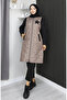 Hooded zippered quilted vest 5108-01 mink - 2