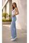 Julia 90's Light Snow Wash Lycra Super High Waist Loose Jeans Palazzo Pants Wide Leg - 3
