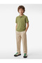 Cotton Buttoned Short Sleeve Basic Polo Neck T-Shirt