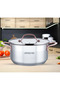 Stainless Steel Casserole 22cm | 2L Capacity | Double Lid | Induction & Gas Compatible - 2