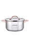Stainless Steel Casserole 22cm | 2L Capacity | Double Lid | Induction & Gas Compatible