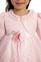 Flower Detailed Evening Dress Baby Girl Child Special Occasion Dress Set with Bolero and Hair Accessory 6-12-18-24 Months 35326Pr - 3