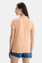 Shaver Orange Polo Collar Embroidered Cotton Standard Fit Women's Tshirt - 4