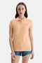 Shaver Orange Polo Collar Embroidered Cotton Standard Fit Women's Tshirt