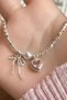 Bow Heart Pinterest Design Women's Bracelet Steel Premium Pearlized - 2
