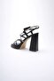 Woman's black high heeled sandal tr12my02a - 7