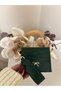 Women's Bow Detailed Shiny Faux Leather Card Holder with Keychain