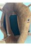 Women's Bougainvillea Model Large Size Suede Shoulder Bag with Staple Detail - 7