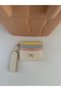 Women's Bow Detailed Shiny Faux Leather Card Holder with Keychain - 3