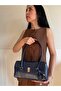 Women's Navy Blue Rosa Model Covered Shoulder Bag