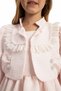 Stylish Detailed Special Occasion Girl's Evening Dress Bolero and Bag Set 3-4-5-6-7 Years 35388Pr - 4