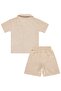 Palmiye Label Hoodie Set for Ages 2-5 - Beige - 3