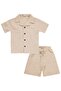 Palmiye Label Hoodie Set for Ages 2-5 - Beige - 4