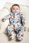 Dinosaur Printed Jumpsuit with Gloves and Booties