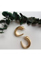 Gold Color Oval Design 316L Steel Earrings