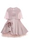 Girl's Tulle Cape Evening Dress Satin Party Gown 8-9-10-11-12-13-14-15 Years 36051Pr - 2