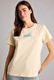 100% Cotton Regular Fit Crew Neck Slogan Printed Combed Cotton Short Sleeve T-Shirt C6604Ax24Sm - 3