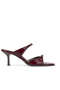 , Women's Genuine Leather Heeled Slippers 1611059Z0305 Claret Red - 3