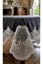 French Lace Embroidered Tablecloth - Premium Shiny Plain Velvet Luxury Guipure Dining Tablecloth - 3