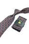 Orange and Black Patterned Classic Tie with Pocket Square KK12678 - 3