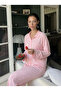 Luna Rib Knit Pink Long Sleeve Shirt Collar Women's Pajama Set