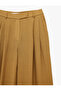 Viscose Textured Fabric Wide-Leg Palazzo Trousers with Pockets and Pleated Detail - 6