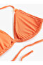 Triangular Bikini Top with Textured Accessories - 5