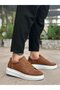 Ba0423 Thick Serrated High Sole Tan Lace-Up Sports Men's Shoes - 3