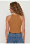 Women's Ribbed Halter Neck Crop Blouse - 5