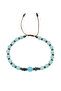 Certified Aquamarine and Hematite Natural Stone Men's Bracelet - Courage & Stress & Communication & Evil Eye - 3