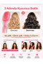 Hair Massage Comb 3-in-1 Smart Hair Comb Curling Comb Silicone Tip Hair Styling Comb - 3