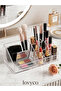 Premium Clear Makeup Organizer – Acrylic Lipstick Holder, Brush Holder, and Jewelry Organizer Box